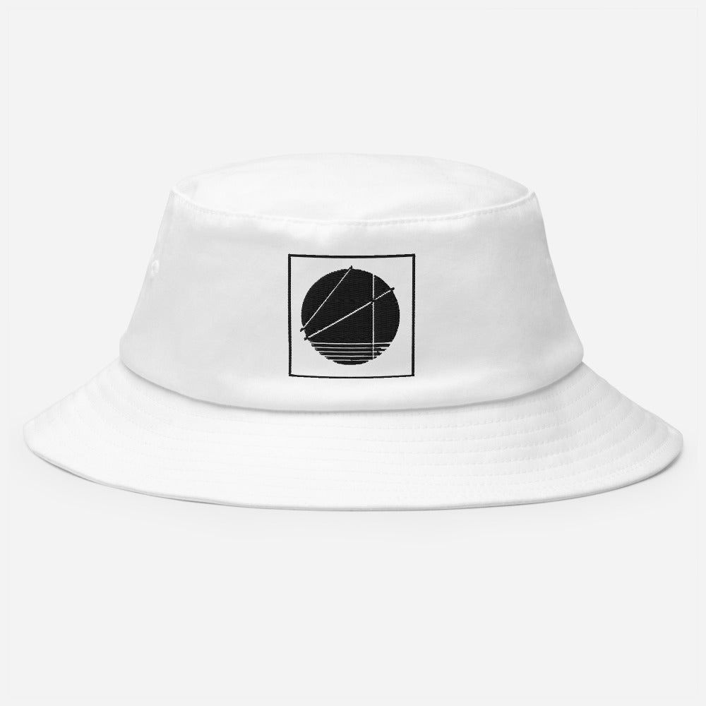 Abstract Circle Black Bucket Hat