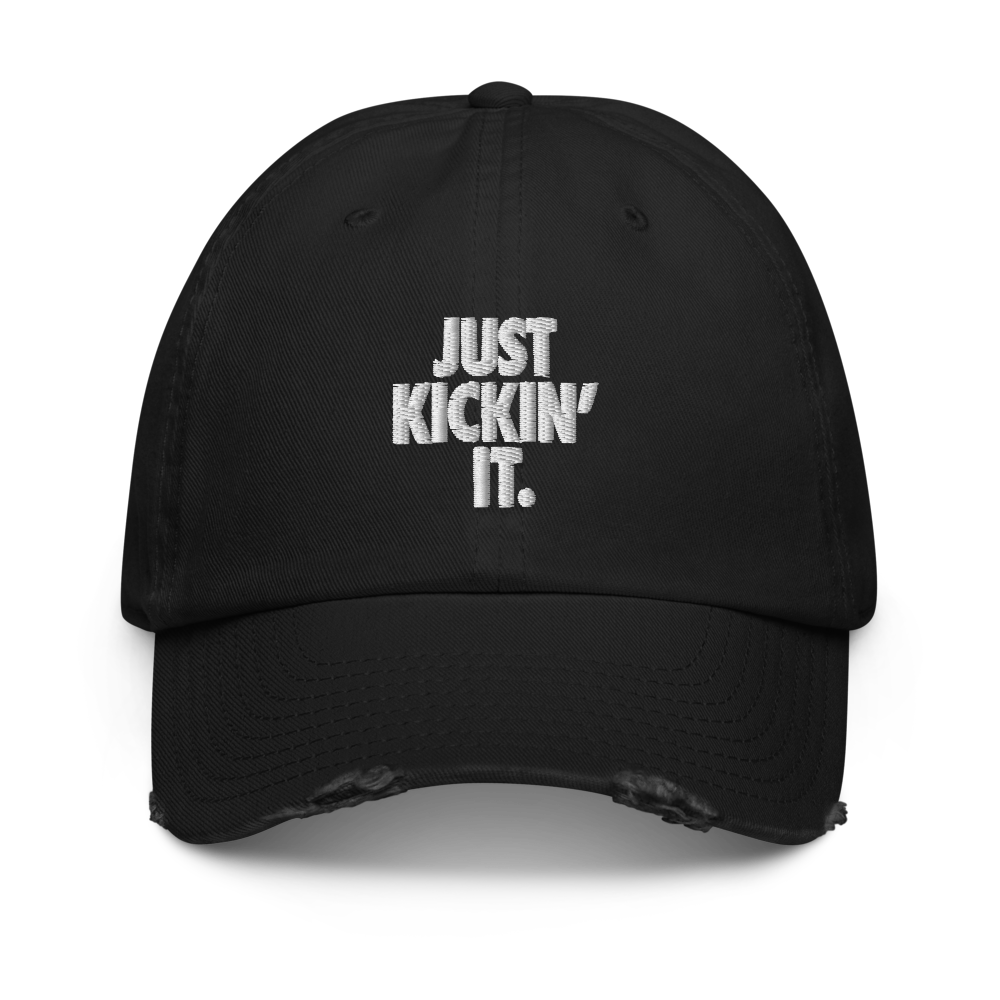 Just Kick it Distress Dad Hat