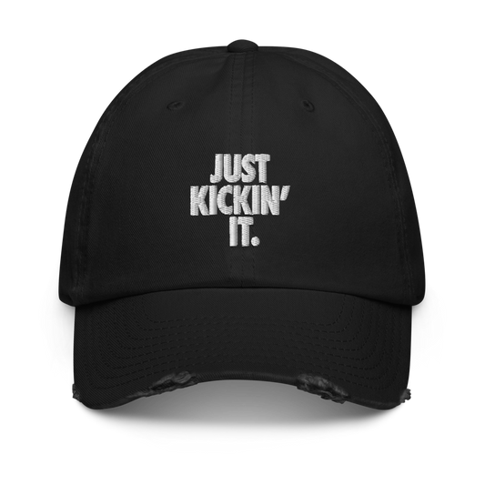 Just Kick it Distress Dad Hat