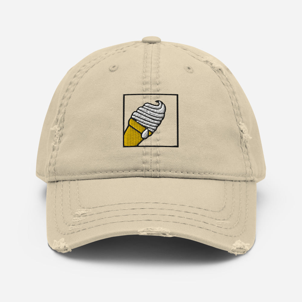 Ice Cream Distressed Dad Hat