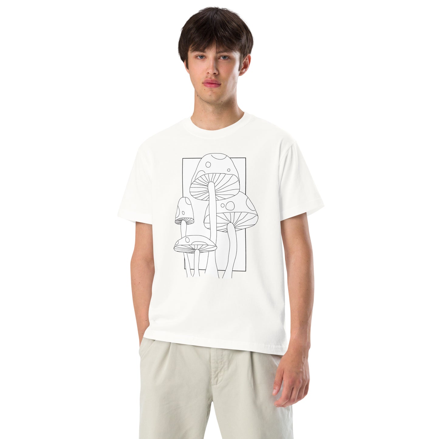 Mushroom Lightweight cotton t-shirt