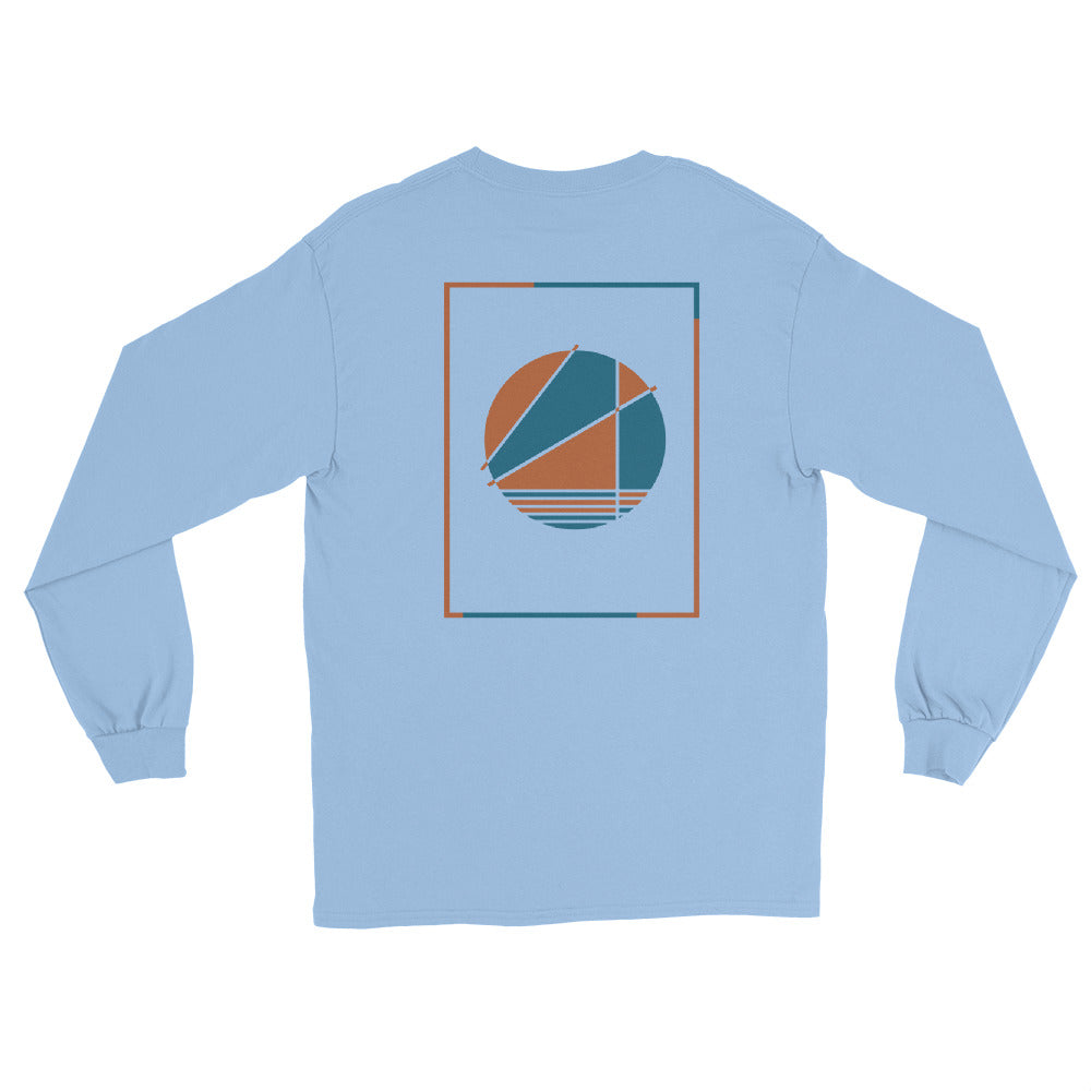 Abstract Circle Two Tone BR / BL Long Sleeve Shirt