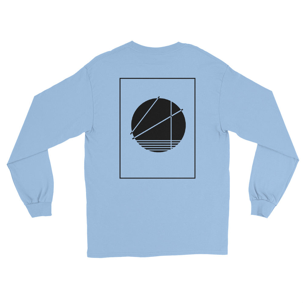 Abstract Circle Black Long Sleeve Shirt