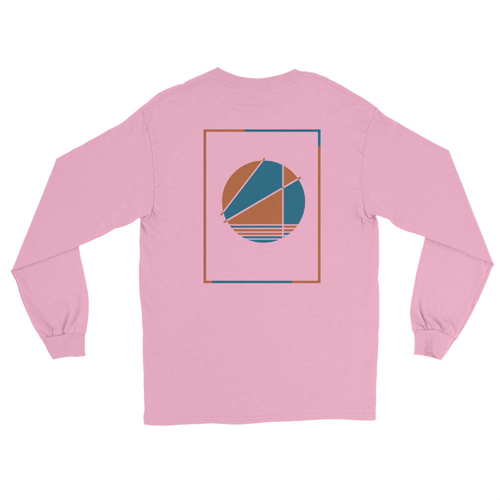 Abstract Circle Two Tone BR / BL Long Sleeve Shirt