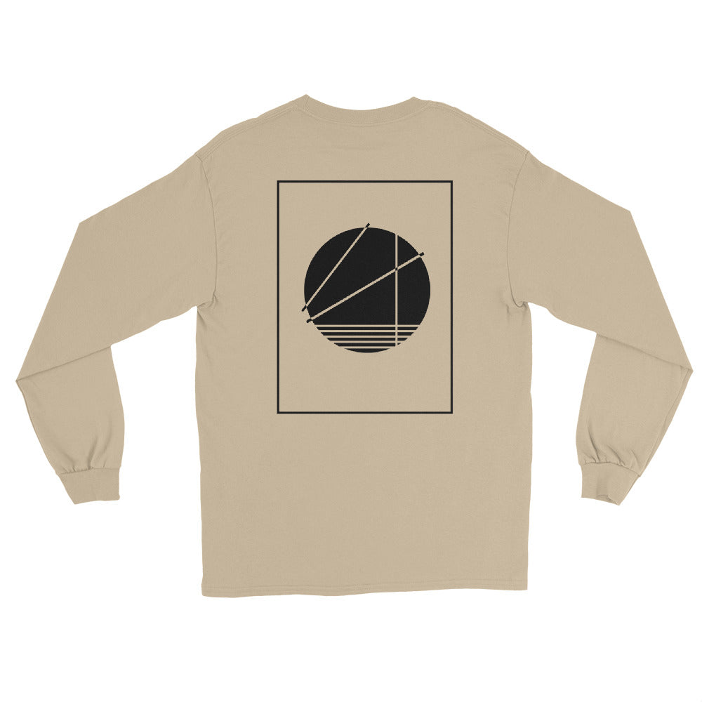 Abstract Circle Black Long Sleeve Shirt