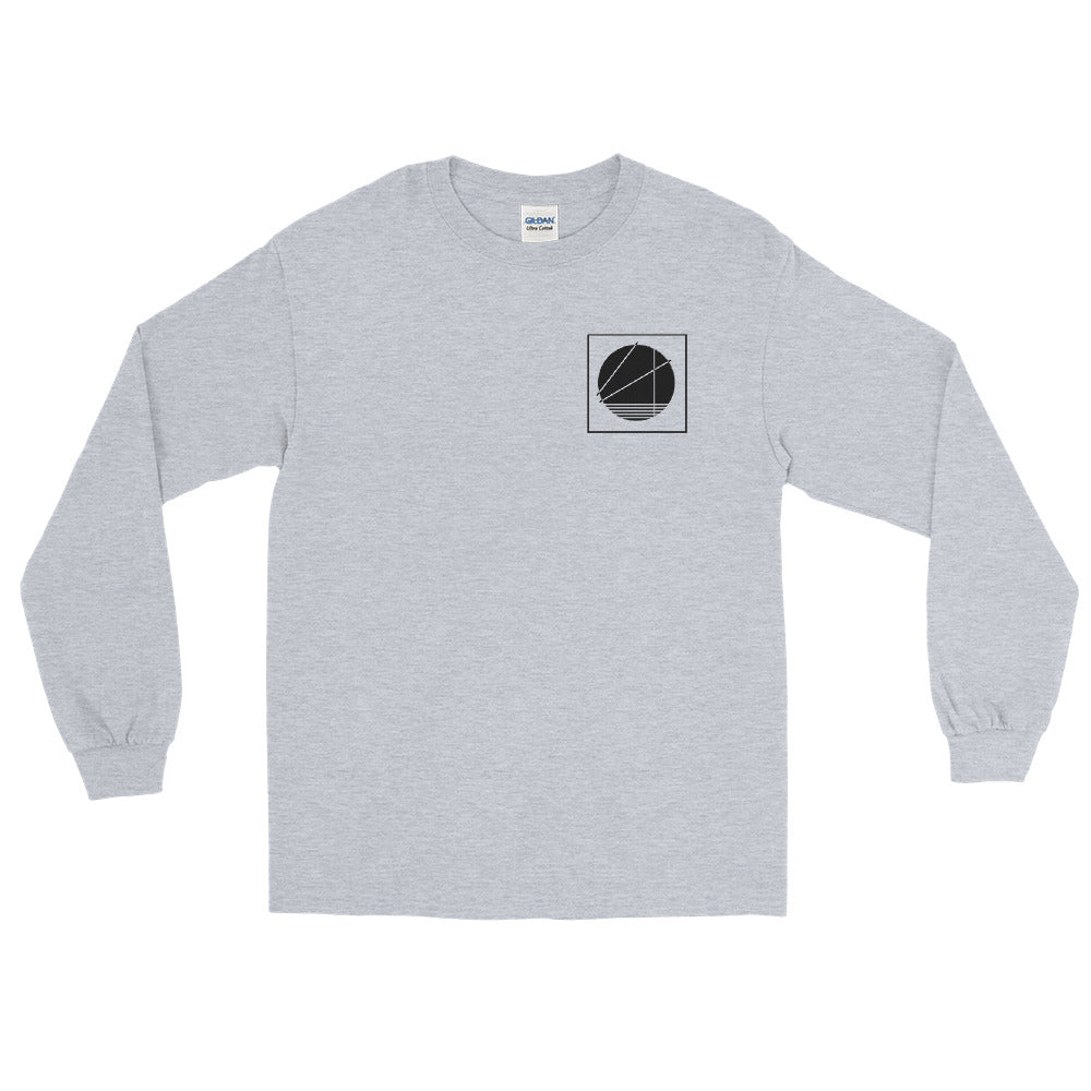 Abstract Circle Black Long Sleeve Shirt