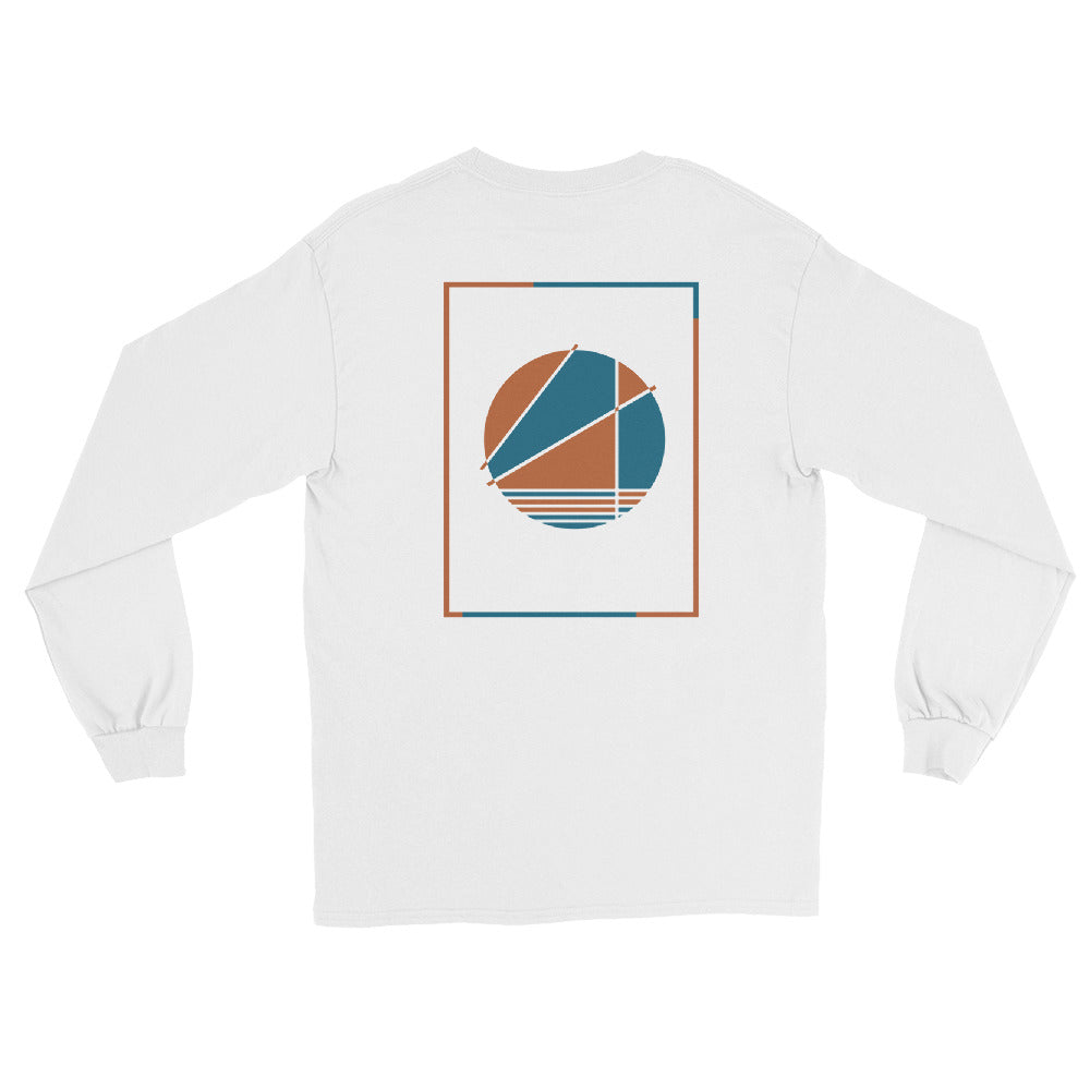 Abstract Circle Two Tone BR / BL Long Sleeve Shirt