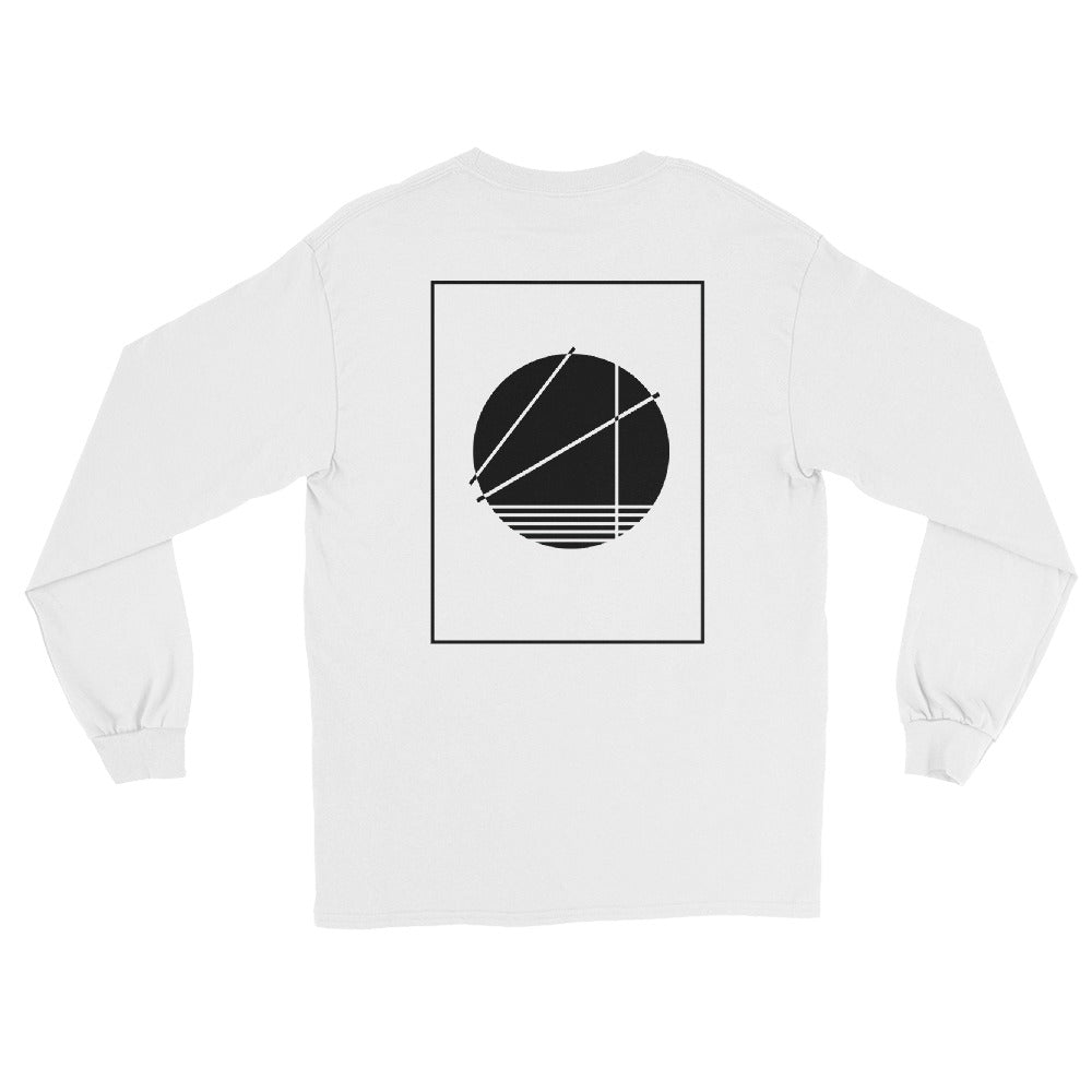 Abstract Circle Black Long Sleeve Shirt