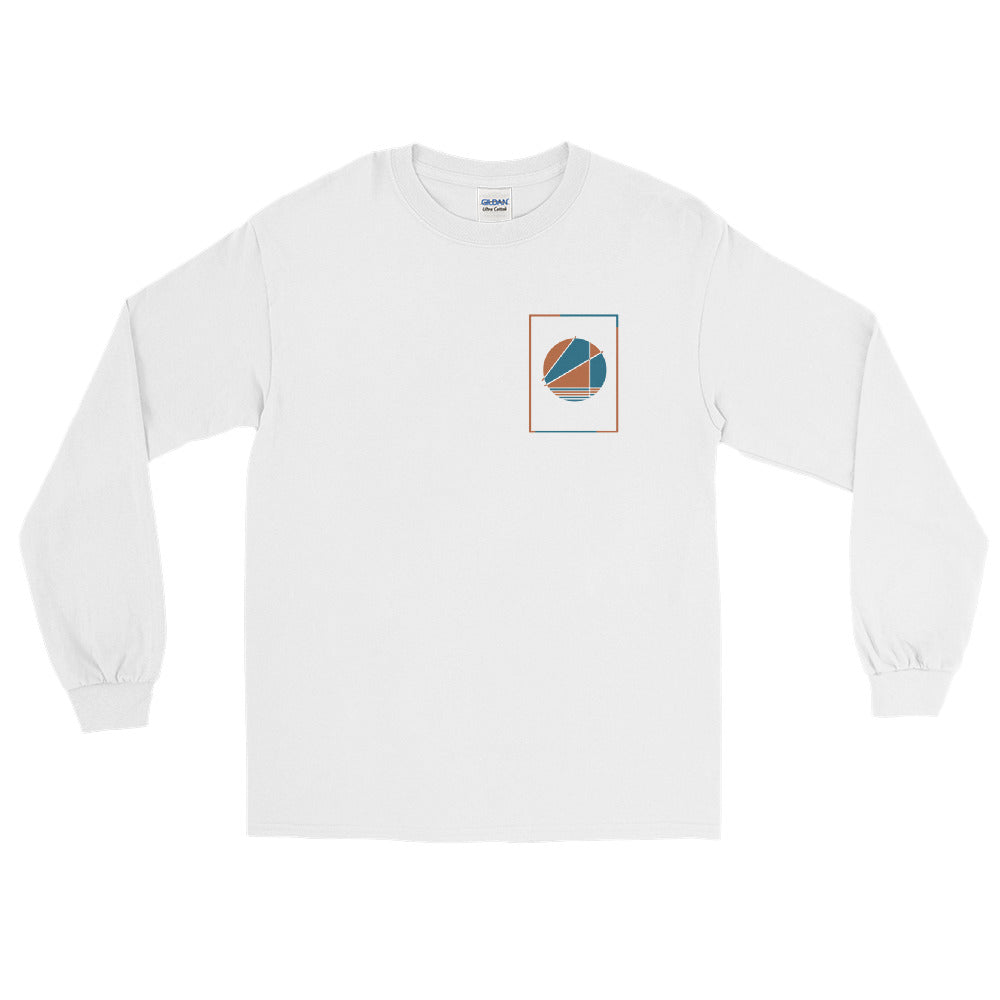 Abstract Circle Two Tone BR / BL Long Sleeve Shirt