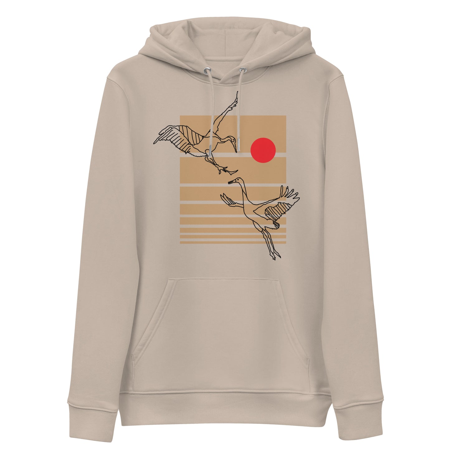 Dancing Cranes Eco Hoodie Sweatshirt