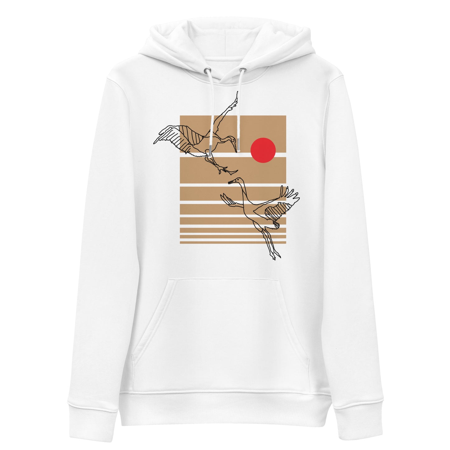 Dancing Cranes Eco Hoodie Sweatshirt