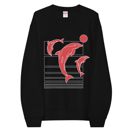 Dancing Dolphins french terry sweatshirt