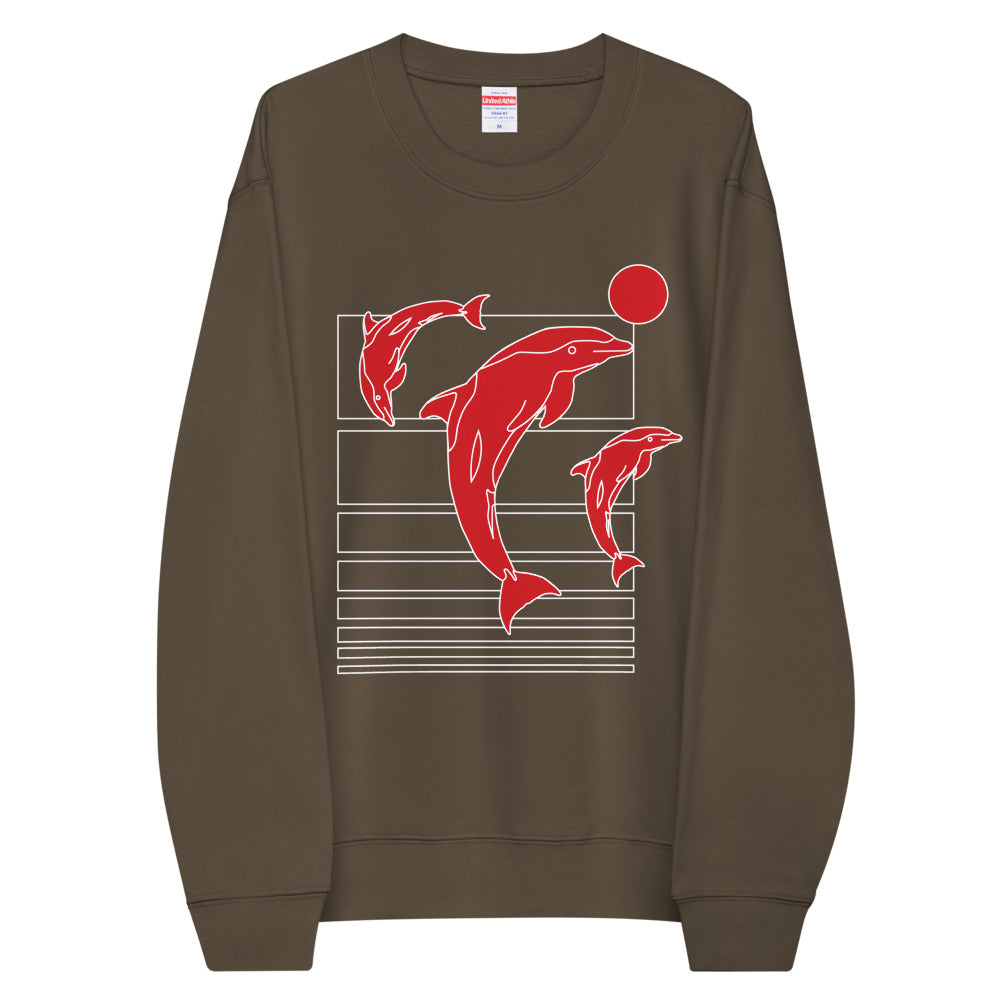 Dancing Dolphins french terry sweatshirt