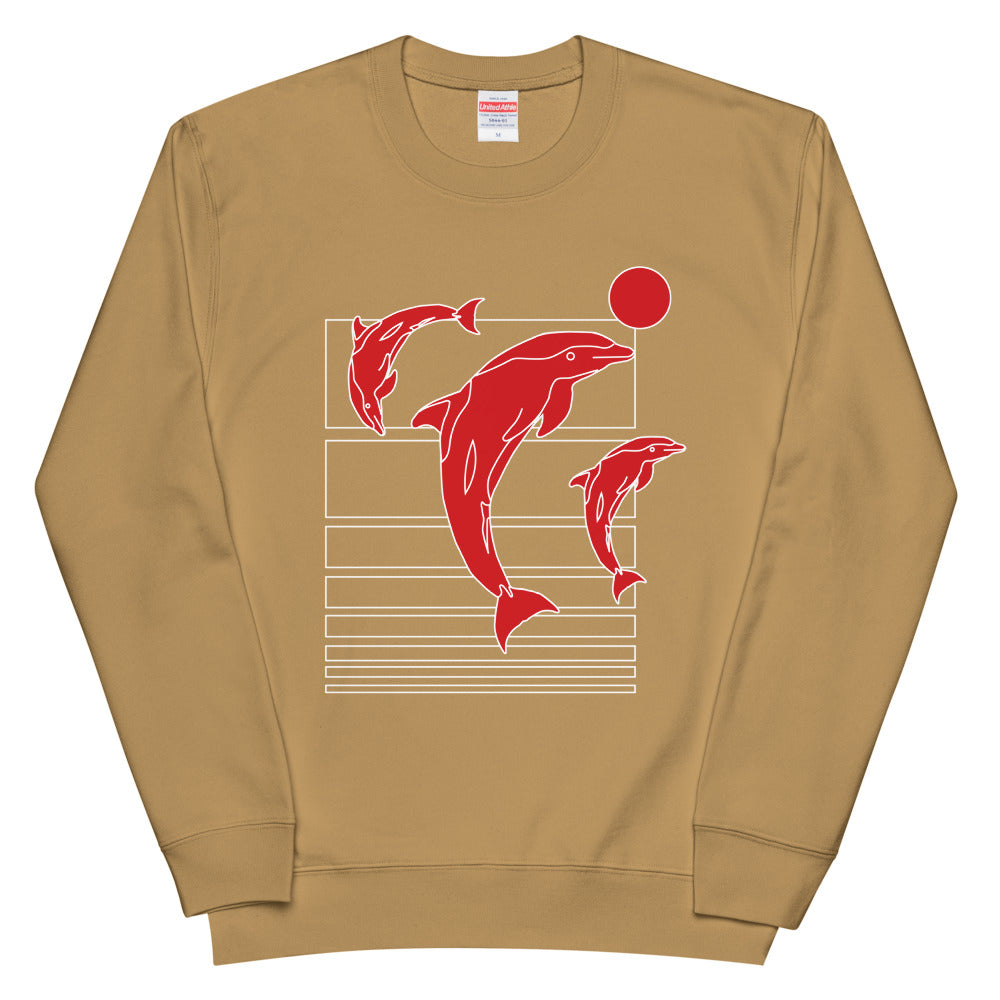 Dancing Dolphins french terry sweatshirt