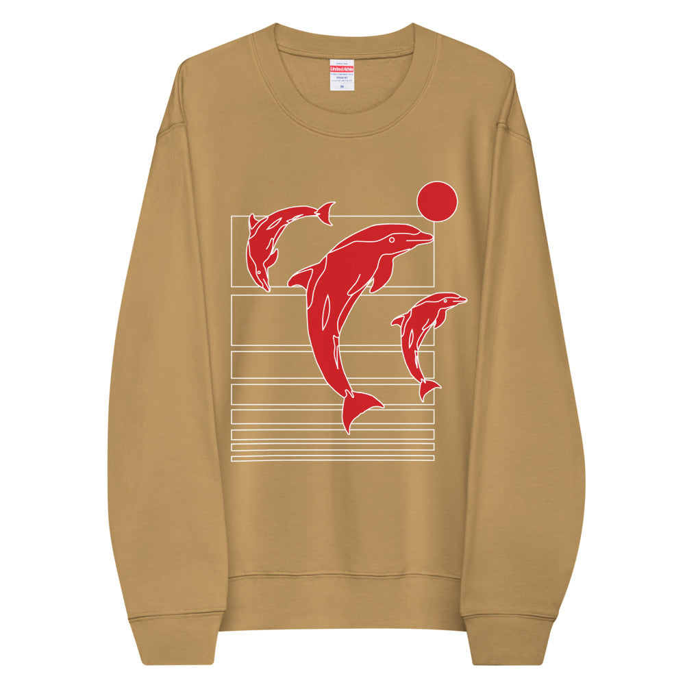 Dancing Dolphins french terry sweatshirt