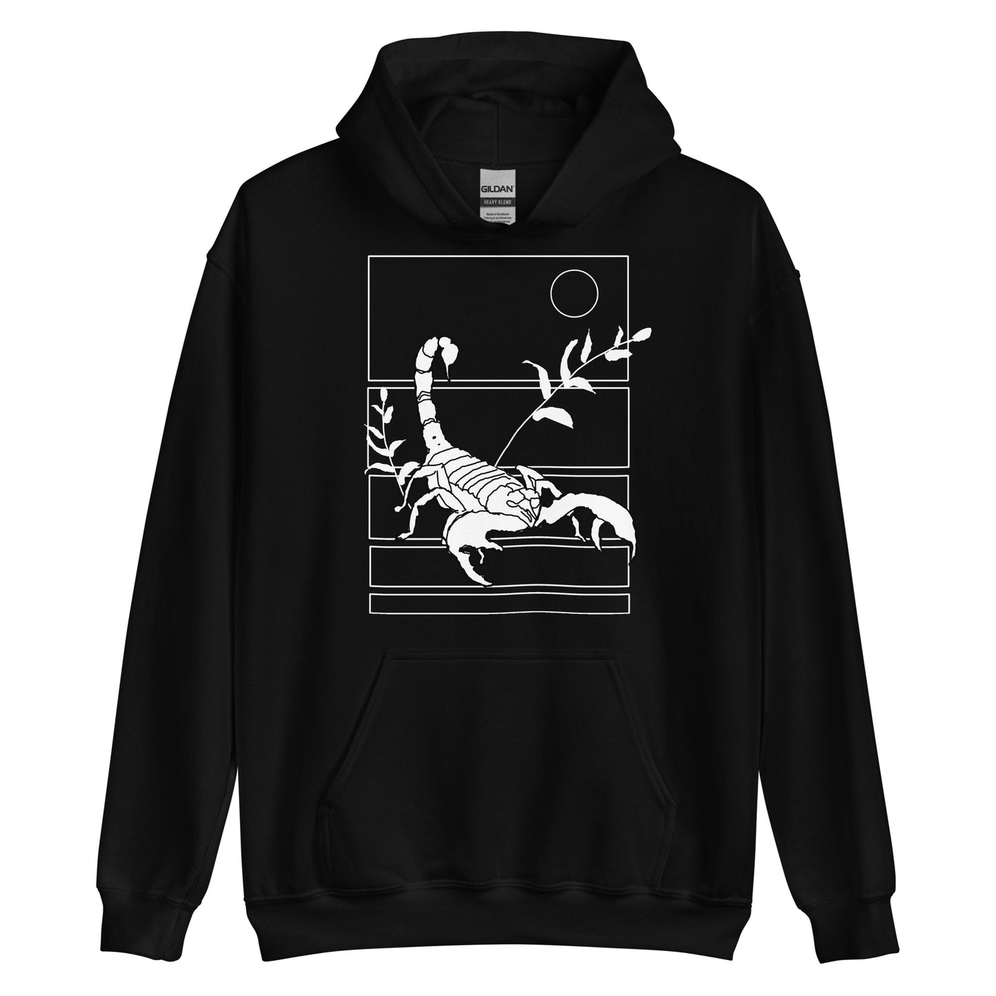 Scorpion Sun Black Hoodie