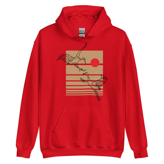 Dancing Cranes Hoodie Sweatshirt