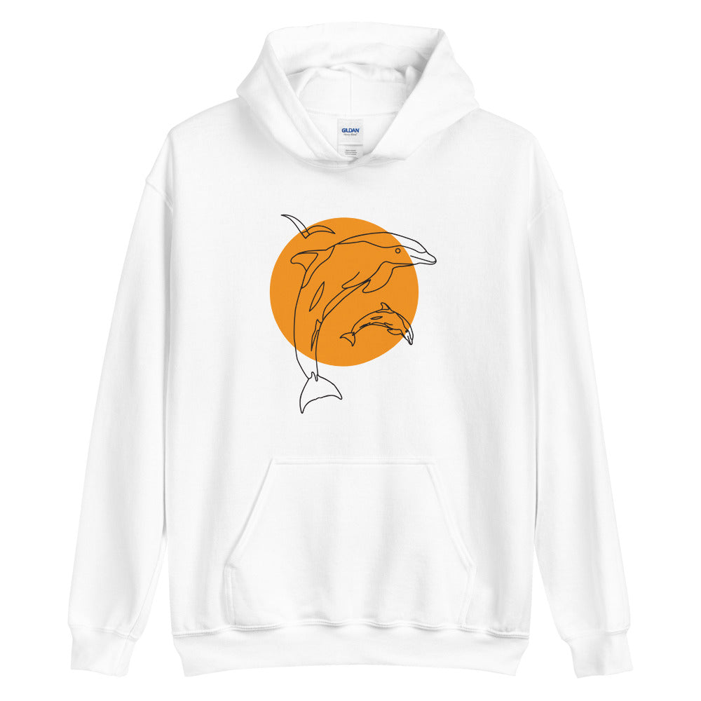 Dolphins Dance in the Sun Hoodie