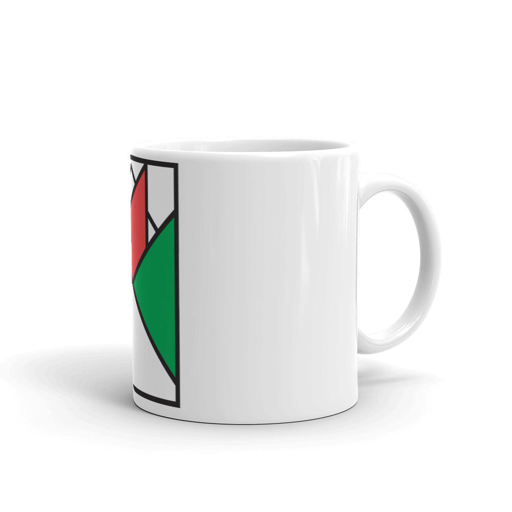 Geometric Shapes White glossy mug