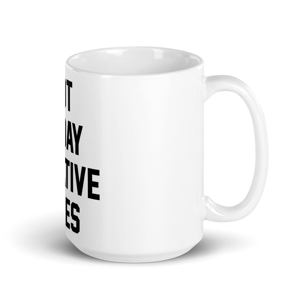 White glossy mug