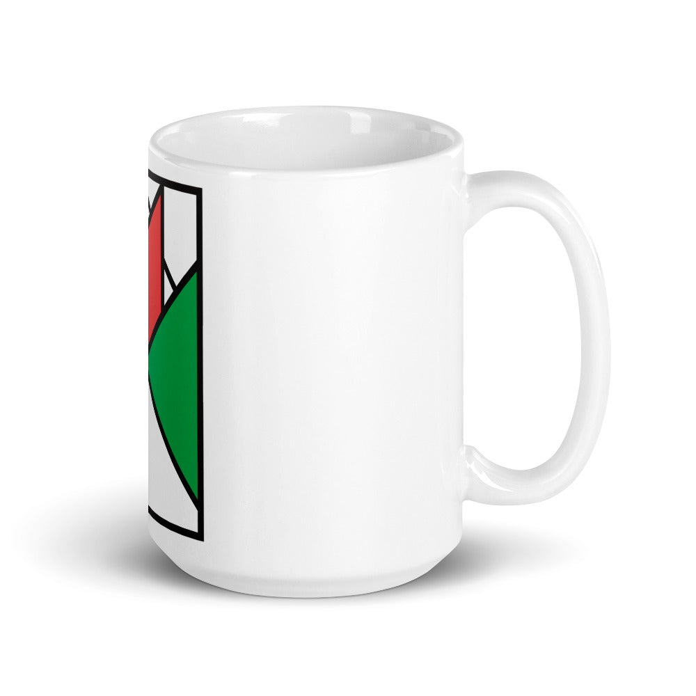 Geometric Shapes White glossy mug